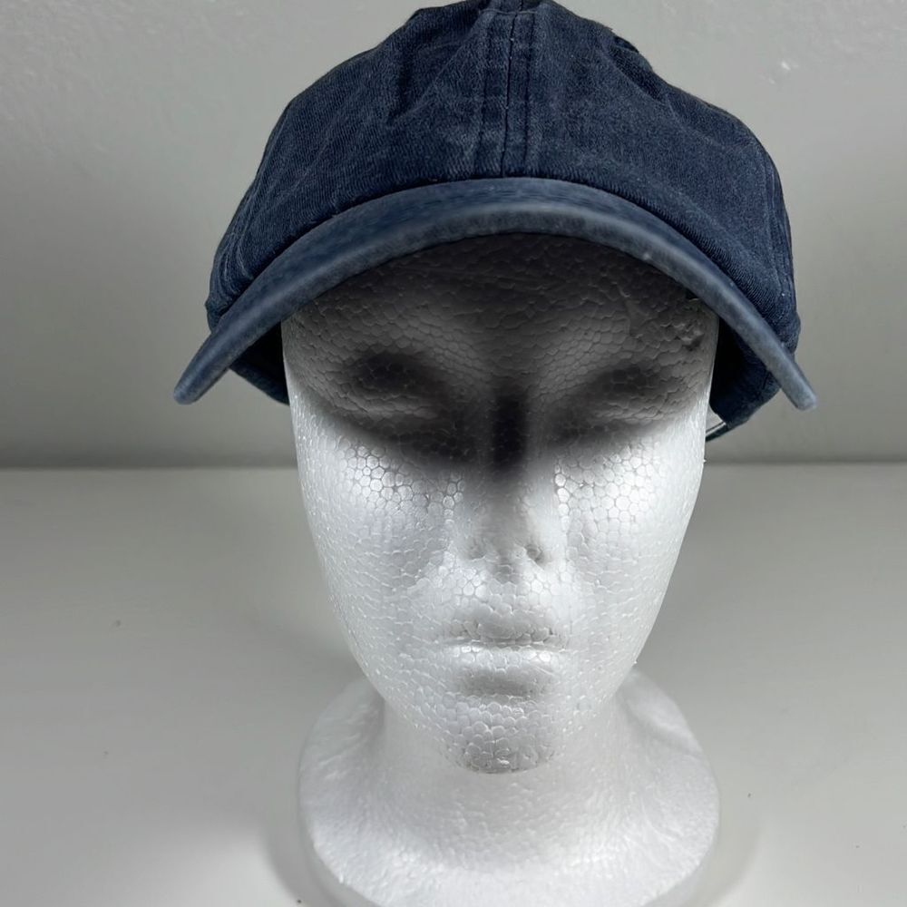 All Season Washed Denim Old-Looking Buckle Back Baseball Cap. Blue. OSFM